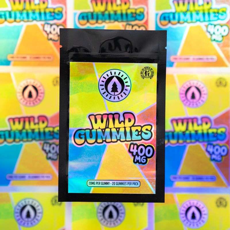 Wild Gummies holographic packaging